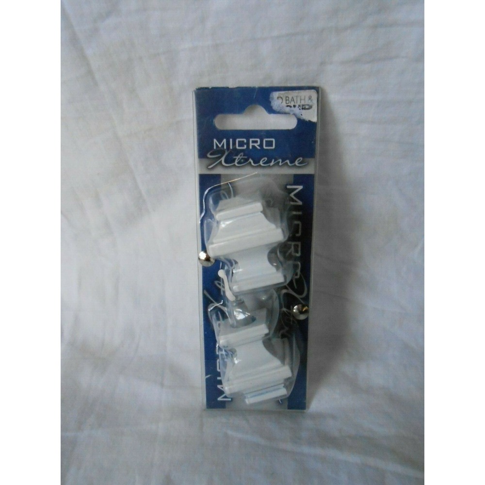 New Micro Xtreme Elite White Cabinet Pull 2 Rod Finials‎ Holdback Arms Hardware!
